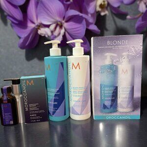 Moroccanoil Purple Blonde Shampoo Conditioner 16.9 oz Purple Treatment 1.7 oz